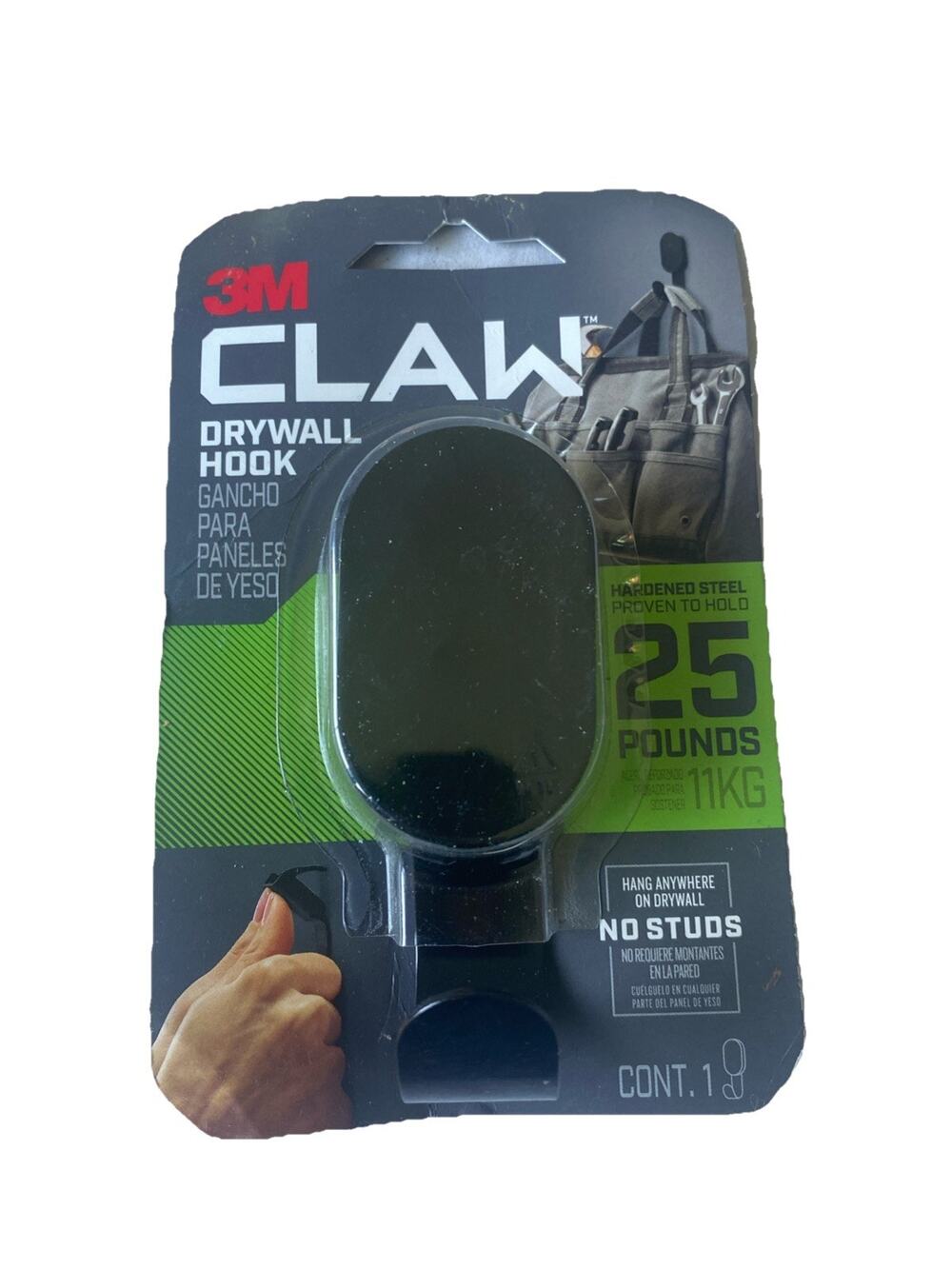 3M Claw 25 Lb. black Drywall Hook 3DH25SLV-1ES 3M Claw